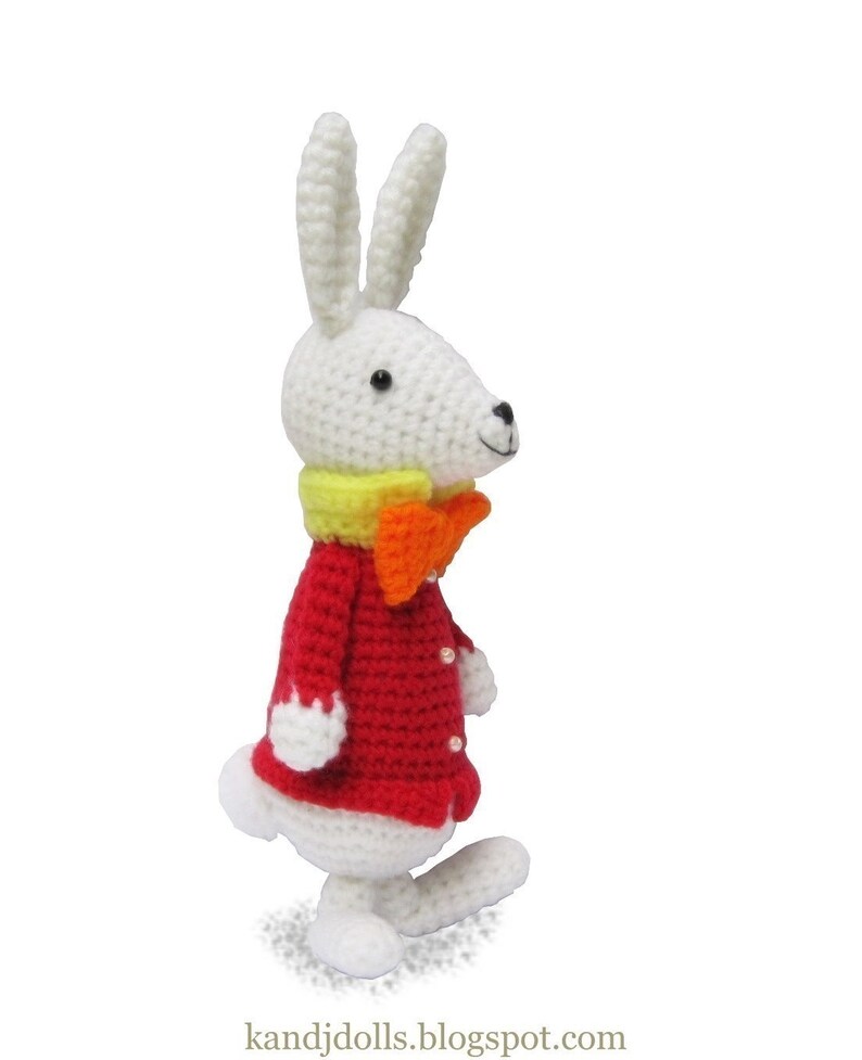 White Rabbit from Alice in Wonderland, PDF Crochet Pattern, English, French and German edition image 5