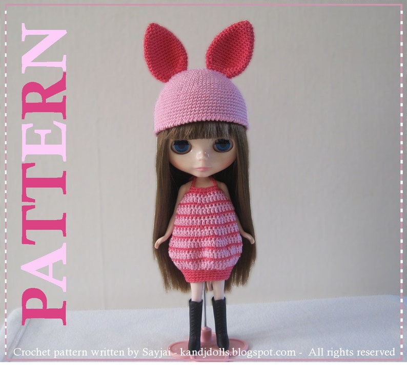 Piggy Dress and Hat, PDF crochet pattern in English image 1