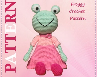 Froggy, Instant Download PDF Crochet Pattern, English and German PDF