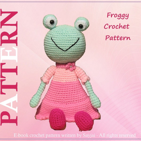 Froggy, Instant Download PDF Crochet Pattern, English and German PDF