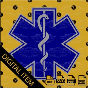 Star of Life Decal - EMT Paramedic Sticker - Emergency Medical Services Vinyl - First Responder Gift