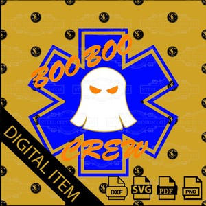 Star of Life Boo Boo Crew EMT Paramedic Decal - First Responder Sticker - EMS Gift