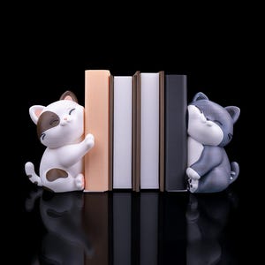 Cozy Snuggles Cat Bookend – Adorable and Functional Book Organizer for Cat Lovers