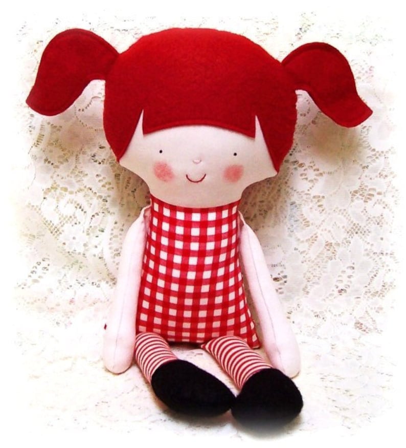 INCLUDES the doll clothes Softie PDF sewing pattern Rag Doll Pattern tutorial Soft Toy Soft Doll