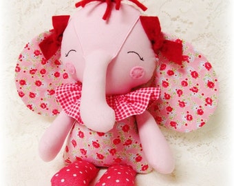 EASY Elefant Softie PATTERN, PDF-Nähemuster, weiche Puppe, Spielzeug, stoffte Tier, Stoffpuppe, Stoffpuppe, digitaler Download