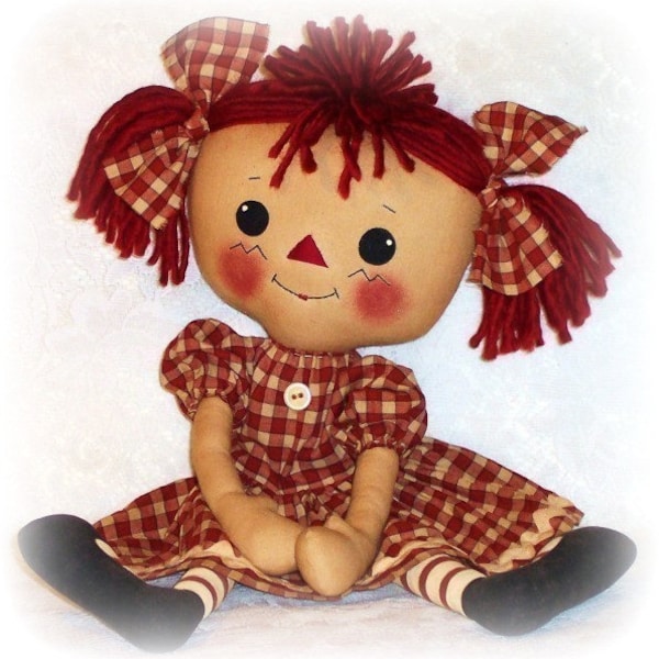 Rag Doll PATTERN, PDF PATTERN, Cloth Doll, Ragdoll, Raggedy Ann, Sewing,, Instant Download, Digital Download