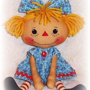 Rag Doll Pattern, PDF sewing pattern, primitive doll pattern, Rag Doll Pattern, Raggedy Ann, Annie
