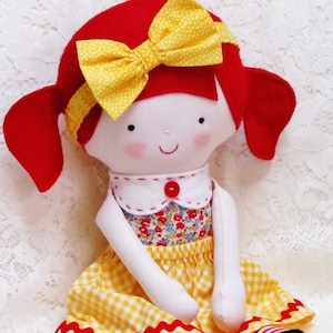 Soft Doll PATTERN, INCLUDES the doll clothes, PDF sewing pattern, Softie, Soft Toy, Cloth Doll Pattern, Rag Doll Pattern, tutorial