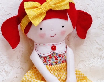 Soft Doll PATTERN, INCLUDES the doll clothes, PDF sewing pattern, Softie, Soft Toy, Cloth Doll Pattern, Rag Doll Pattern, tutorial