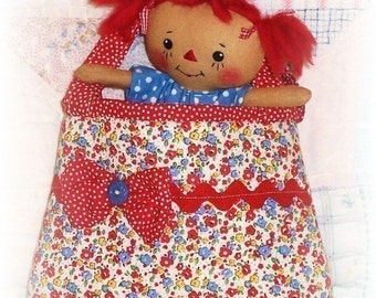 Small Tiny Rag Doll PATTERN, Small Purse Tote PATTERN, PDF sewing pattern, Cloth Doll Pattern, Little Girl,