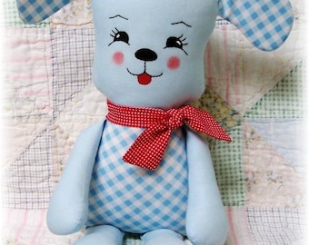 Puppy Dog PATTERN, PDF sewing pattern, Stuffed Animal, Softie, Soft Toy, Plush, Rag Doll Pattern
