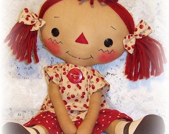 Primitive Raggedy Ann Doll Sewing Pattern (PDF Pattern)