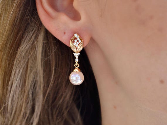 Iridescent Drop Earrings, Gold Crystal Dangle Jewelry, Vintage Bridal Accessory, Elegant Wedding Gift for Her