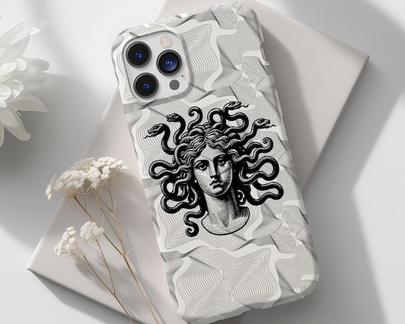 Medusa Phone Case iPhone 16 15 14 Pro Max Greek Mythology Snake iPhone Case  Gothic Aesthetic Dark Academia Art Cover Gift