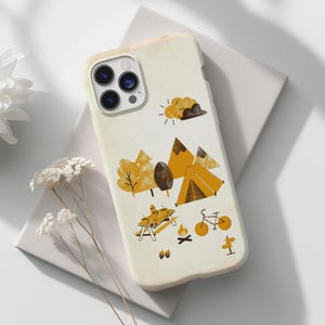 Rustic Design Outdoor Camping Phone Case , Aesthetic Collage Protective Shell, View Phone Case, iphone16 15 14 13 12 11 Pro Max,S24 23 Ultra