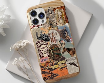 Western Rodeo Collage Phone Case, Cowboy Howdy