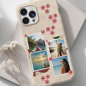 Coque de téléphone personnalisable avec photo personnalisée, Coque de téléphone résistante avec collage d&#39;images Polaroid personnalisée, iPhone 11 13 15 16 Pro Max, Galaxy S23 S24 Ultra
