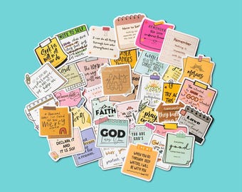 Assorted Bible Verse Sticker Pack | Christian Sticker Gifts | Junk Journal Scripture Stickers