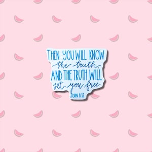 Bible Verse Christian Vinyl Sticker, John Scripture Decal, Christian Easter Gifts, Bible Study Stickers, Laptop And Water Bottle Sticker