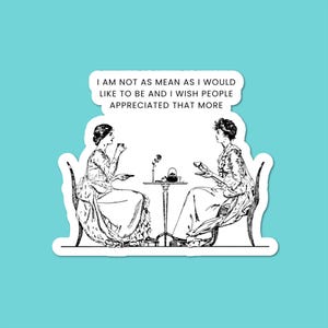 I Am Not As Mean Sticker, Vinyl Sticker, Sarcastic Sticker, Humorous, Funny Stickers, Kindle Sticker, Laptop Decal, Funny Quotes, Sarcasm