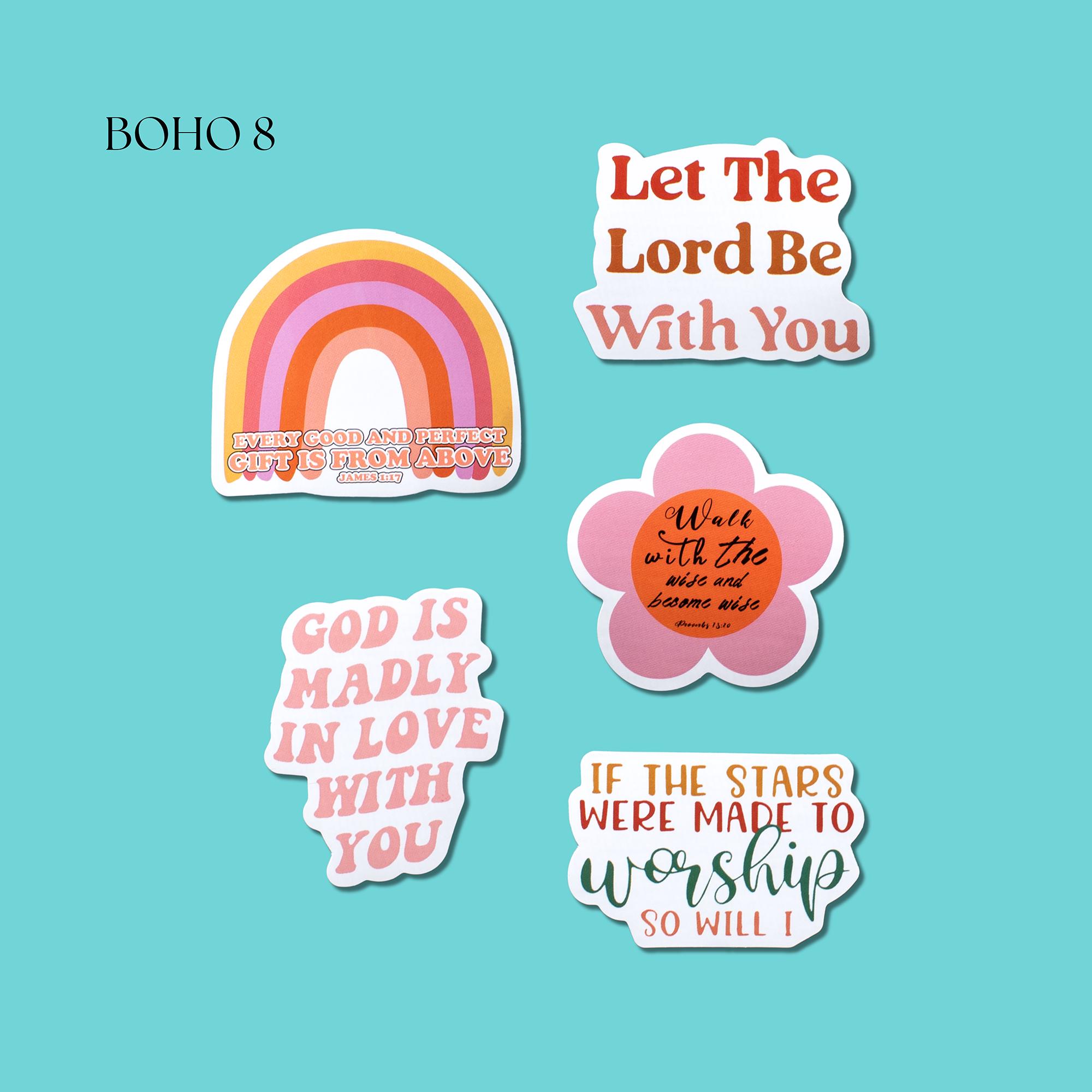 Assorted Boho Bible Verse Sticker Pack | Christian Junk Journal ...