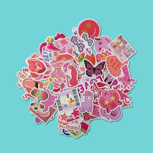 Assorted Aesthetic Girly Sticker Pack | Pink Coquette Stickers For Laptop, Journal, Notebook