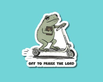 Off To Praise The Lord Sticker | Christian Stickers For Laptop, Water Bottle, Journal