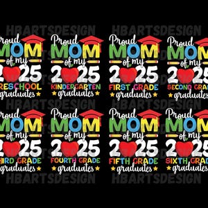 Proud Mom 2025 Graduate SVG Bundle: Family Graduation PNG (Digital Download)