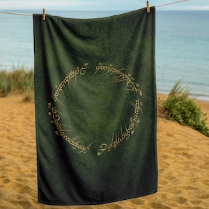 Middle Earth Magic Towel, Magic Gift, Fantasy Middle Earth Towel, Middle Earth Beach Towel, Fantasy Towel, Beach Towel
