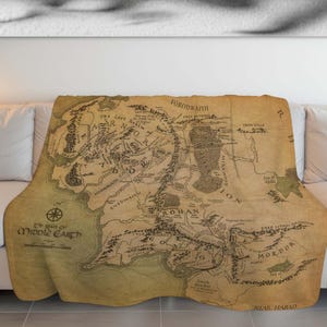 Mittelerde Karte Decke, Mittelerde Karte Decke, Herr der Ring Decke, Herr des Rings Geschenk