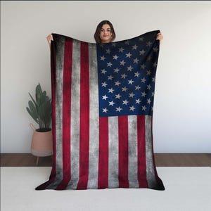 American Flag, USA Patriotic Design, Blanket Reflecting the American Spirit,USA Themed Blanket, Patriotic Fleece, Stylish and Useful Blanket