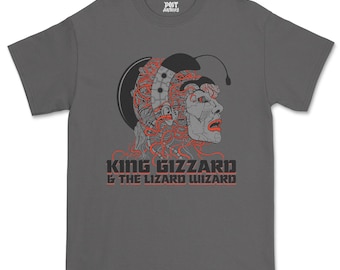T-shirt King Gizzard and the Lizard Wizard psychedelische progressieve rockband, Nonagon Infinity, Flying Microtonal Banana, Murder of the