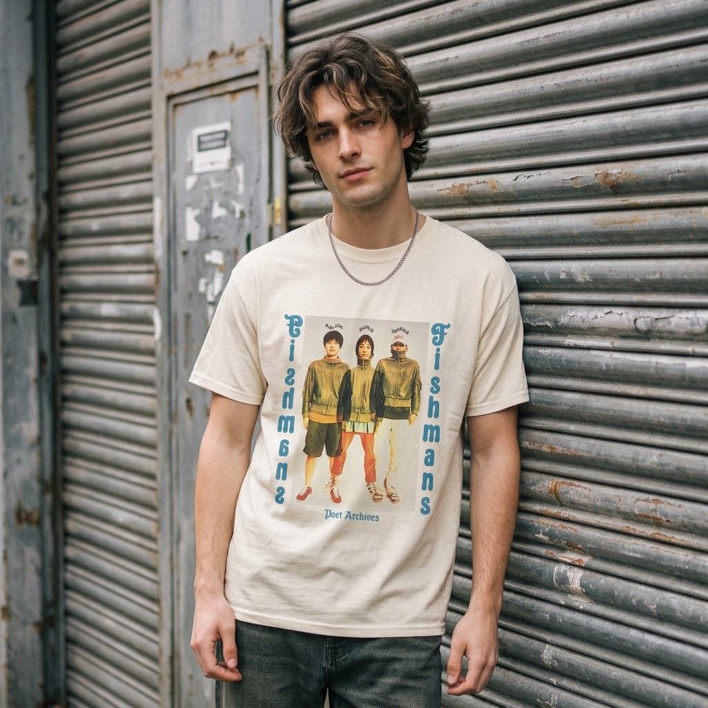 Fishmans Japanese Band T-shirt, Shinji Sato Psychedelia, Long