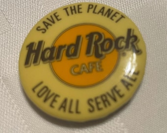 Vintage Pinback Button Hardrock Cafe