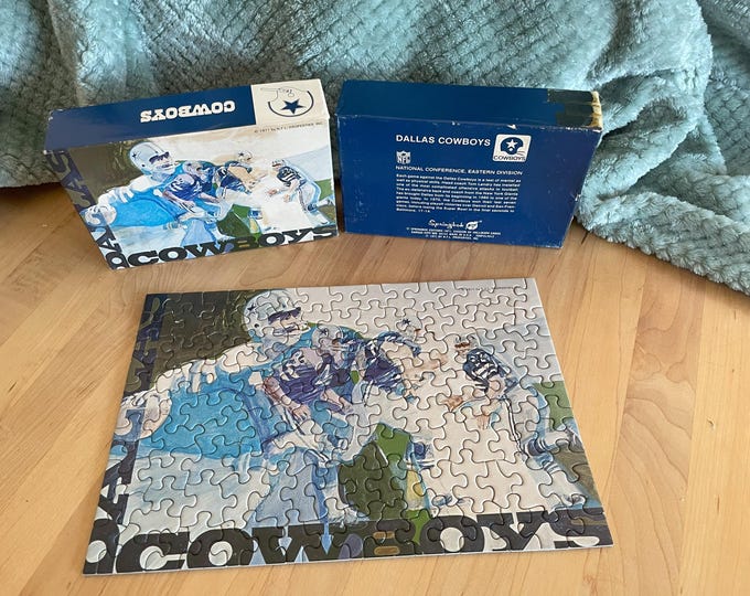 1971 Dallas Cowboys Puzzle - 7x10.5 when complete. Over 115 pieces. National Conference Eastern Division
