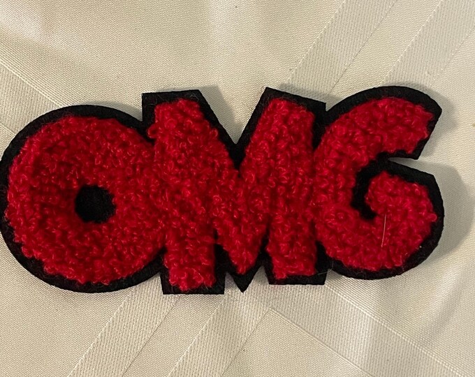 7 - Iron on chenille OMG patches