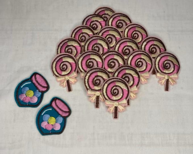 18 Suckers/2 Gum Ball - Iron on Candy patches