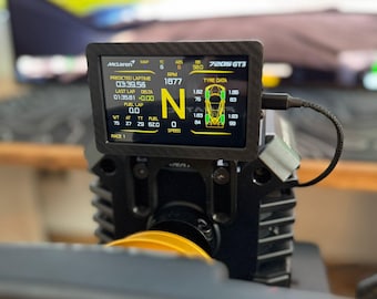 4" Sim Racing Dashboard Fanatec | VoCore 60 FPS touchscreen | SimHub USB-scherm | 3D carbonlook | Plug & Play telemetrie