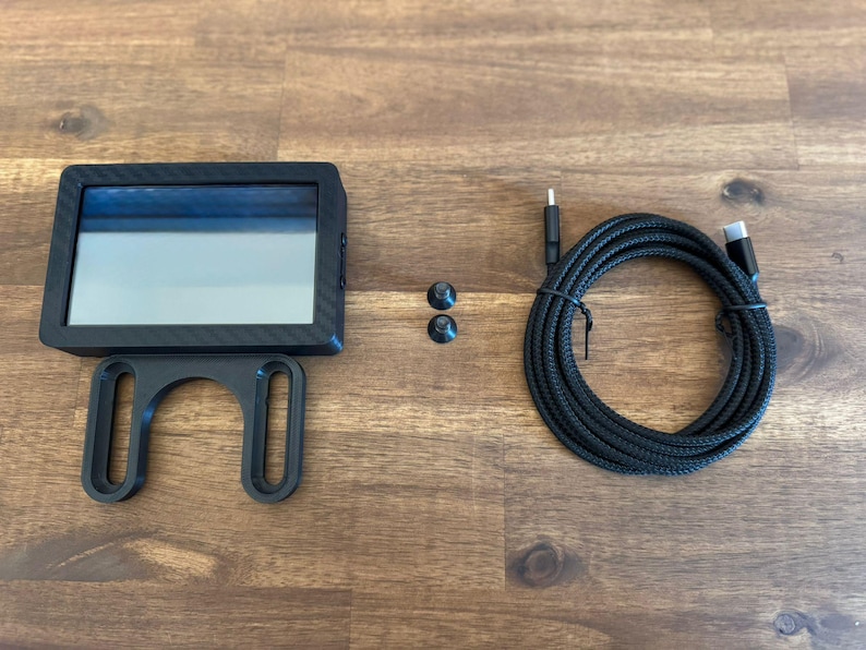 4" Sim Racing Dashboard Fanatec | VoCore 60 FPS Touchscreen | SimHub USB Screen | 3D Carbon Look | Plug & Play Telemetry image 3