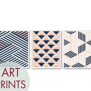 Freedom Geometric Patterns series A3 Set of 3 Art Prints featured in ...
