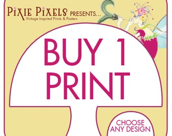 Buy Any (1) ART Print (Any Size, Design and Color Scheme) PixiePixles Prints
