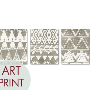 Tunisian Terrace Geometric Patterns Series A3 Set of 3 Art Prints Featured in Italian Stone Botanical Print Set image 2