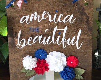 4th of July door hanger, post hanger. Seasonal decor