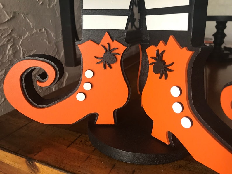 Halloween Tray, tier tray display stand, witches feet decor tray image 4