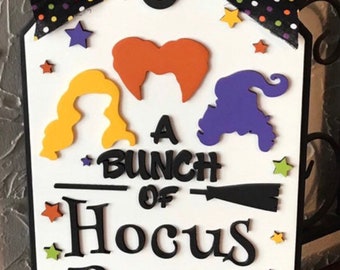 Hocus Pocus tiered tray signs, home decor, Halloween tier tray