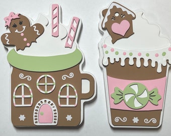 Pink gingerbread latte set