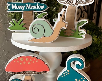 Woodland Mushroom Garden tray decor