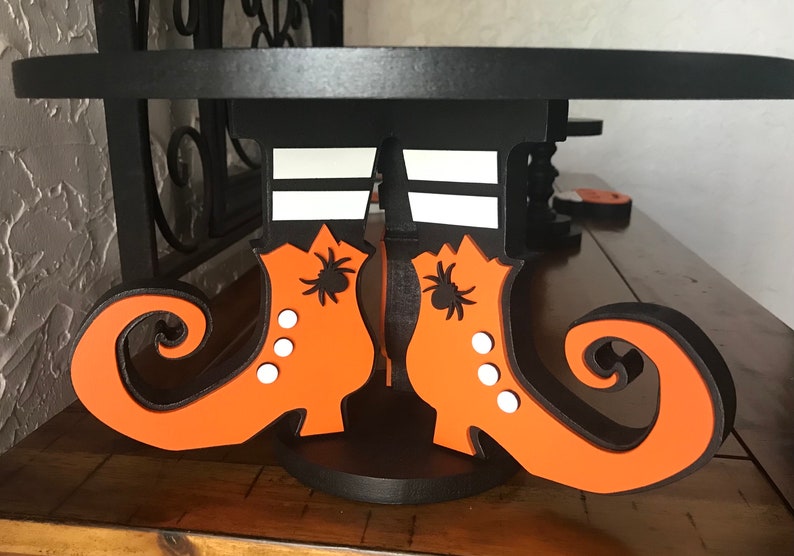 Halloween Tray, tier tray display stand, witches feet decor tray image 1