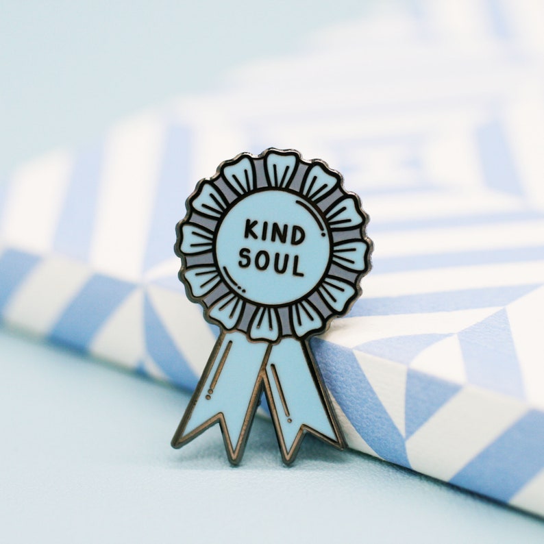Kind Soul Enamel Pin | Badge Support Mental Health Positive Remi