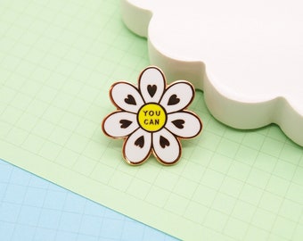 You Can Enamel Pin | Badge Support Mental Health Positive Reminders | Jess Rachel Sharp